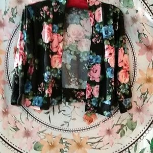 Black Floral Shrug